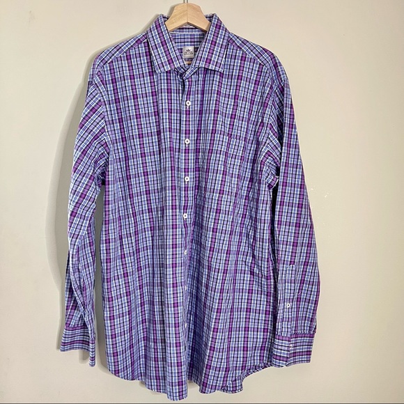 Peter Millar Other - Men Peter Millar Purple Plaid Dress Shirt X-Large
